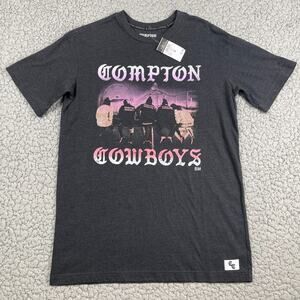 Compton Cowboys Shirt Adult Medium M Gray Short Sleeve NWT